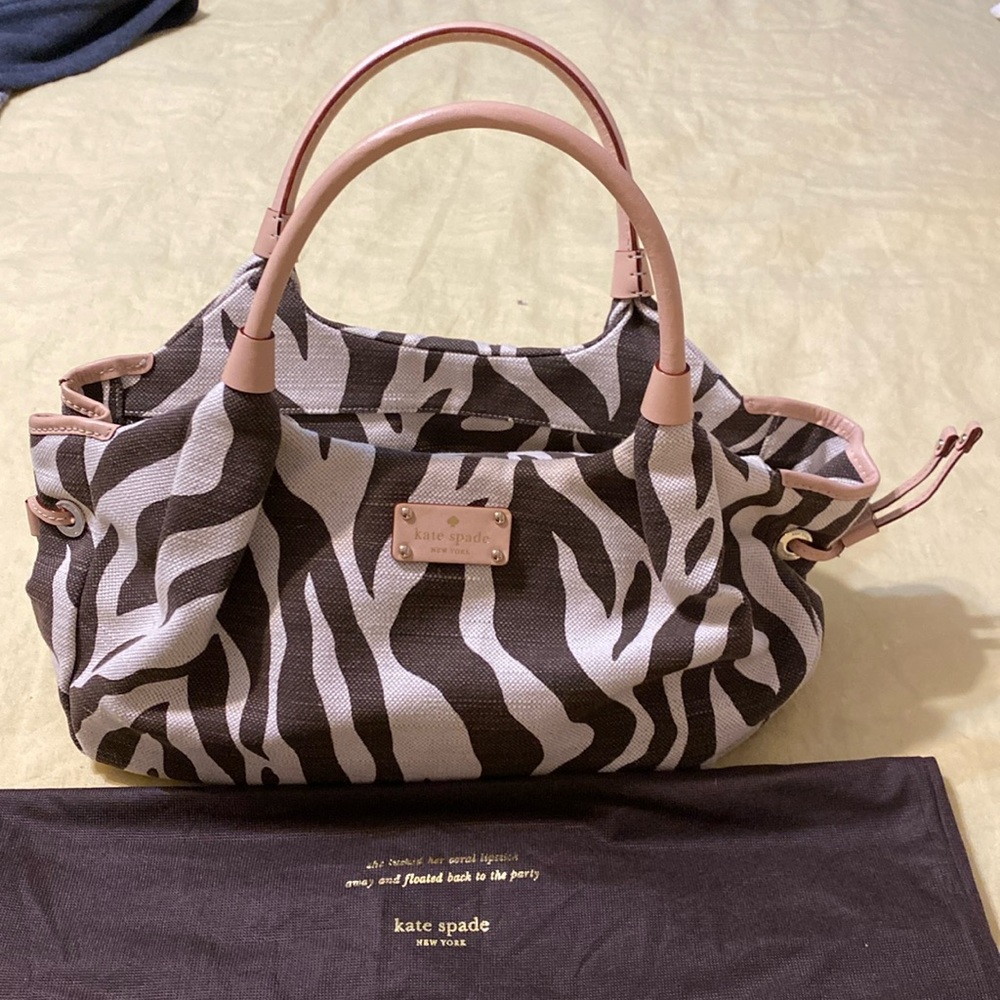 Kate Spade Zebra Print Stevie Bag EUC